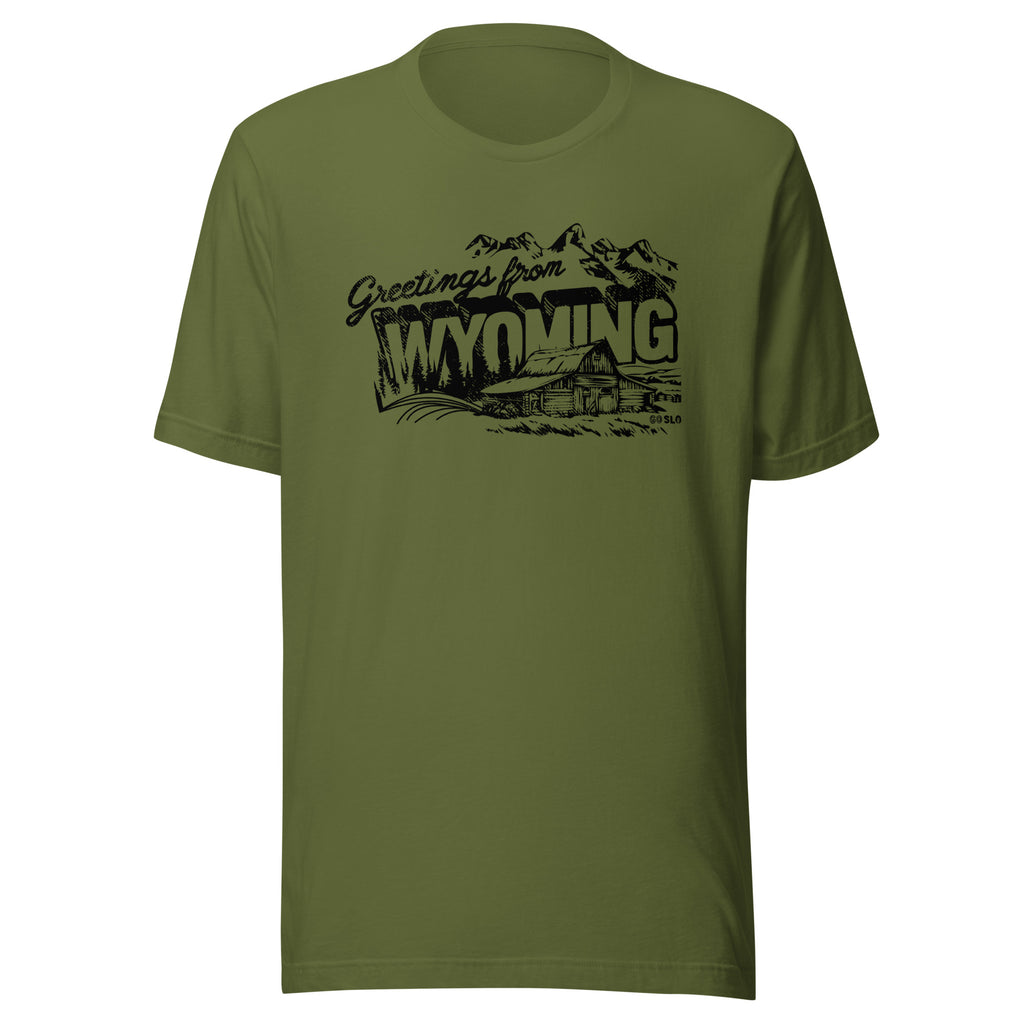 Greetings from Wyoming Guys Tee