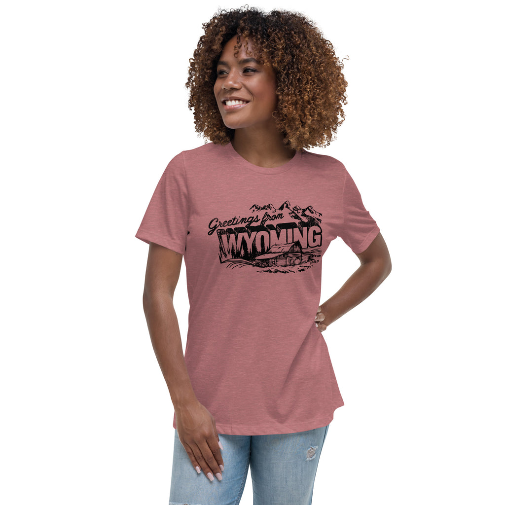 Gals Greetings from Wyoming Fit Tee