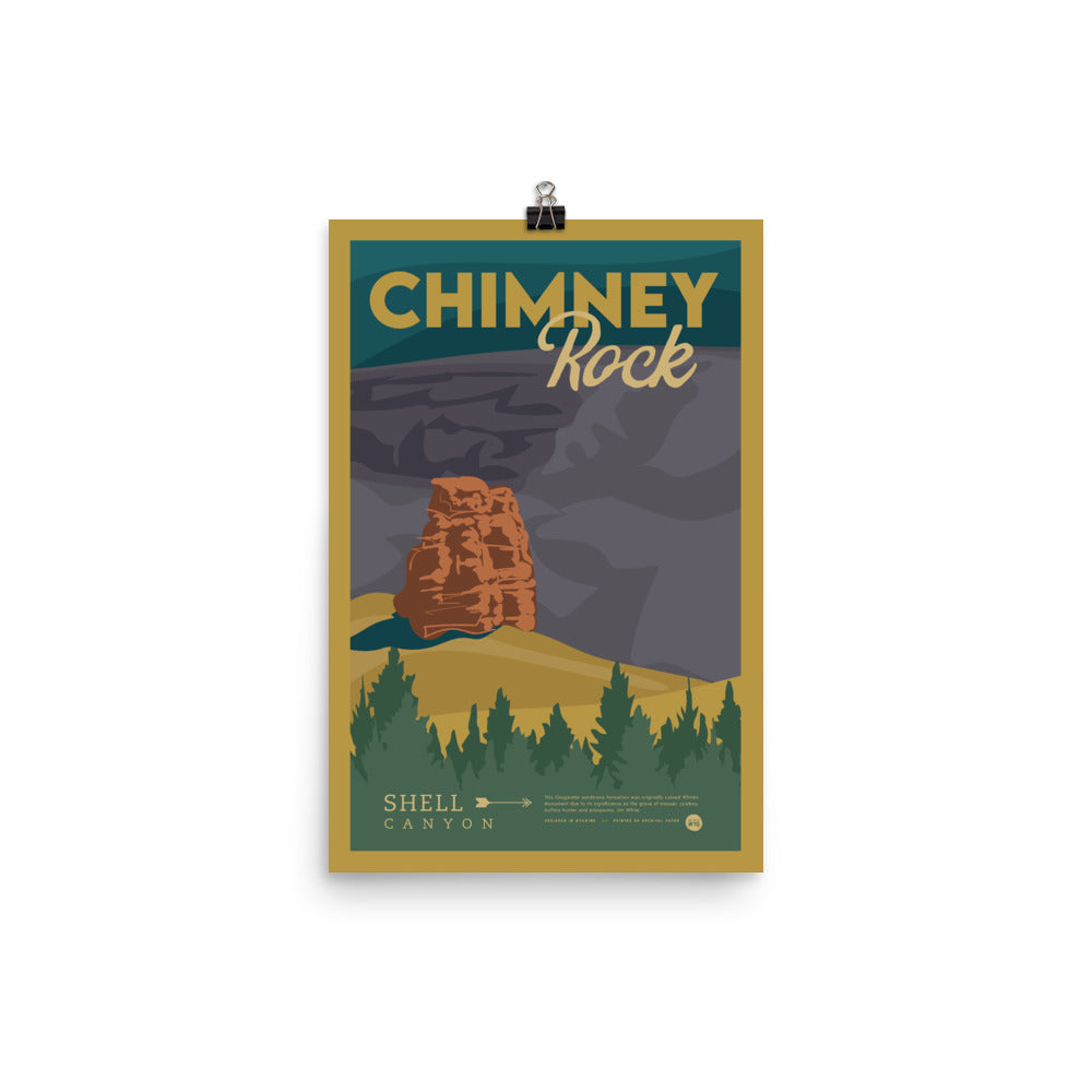 Chimney Rock Vintage Poster Print