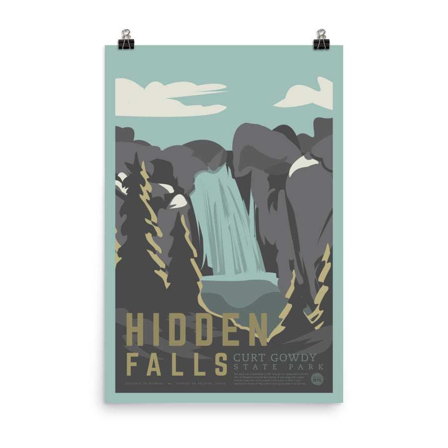 Hidden Falls Vintage Poster Print