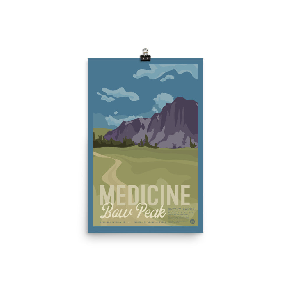 MEDICINE BOW PEAK VINTAGE POSTER PRINT
