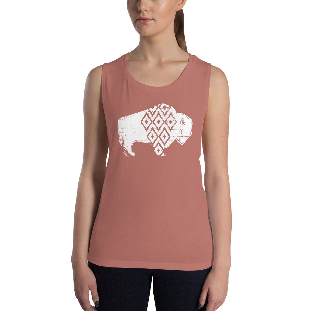 GALS GEO BISON MUSCLE TANK