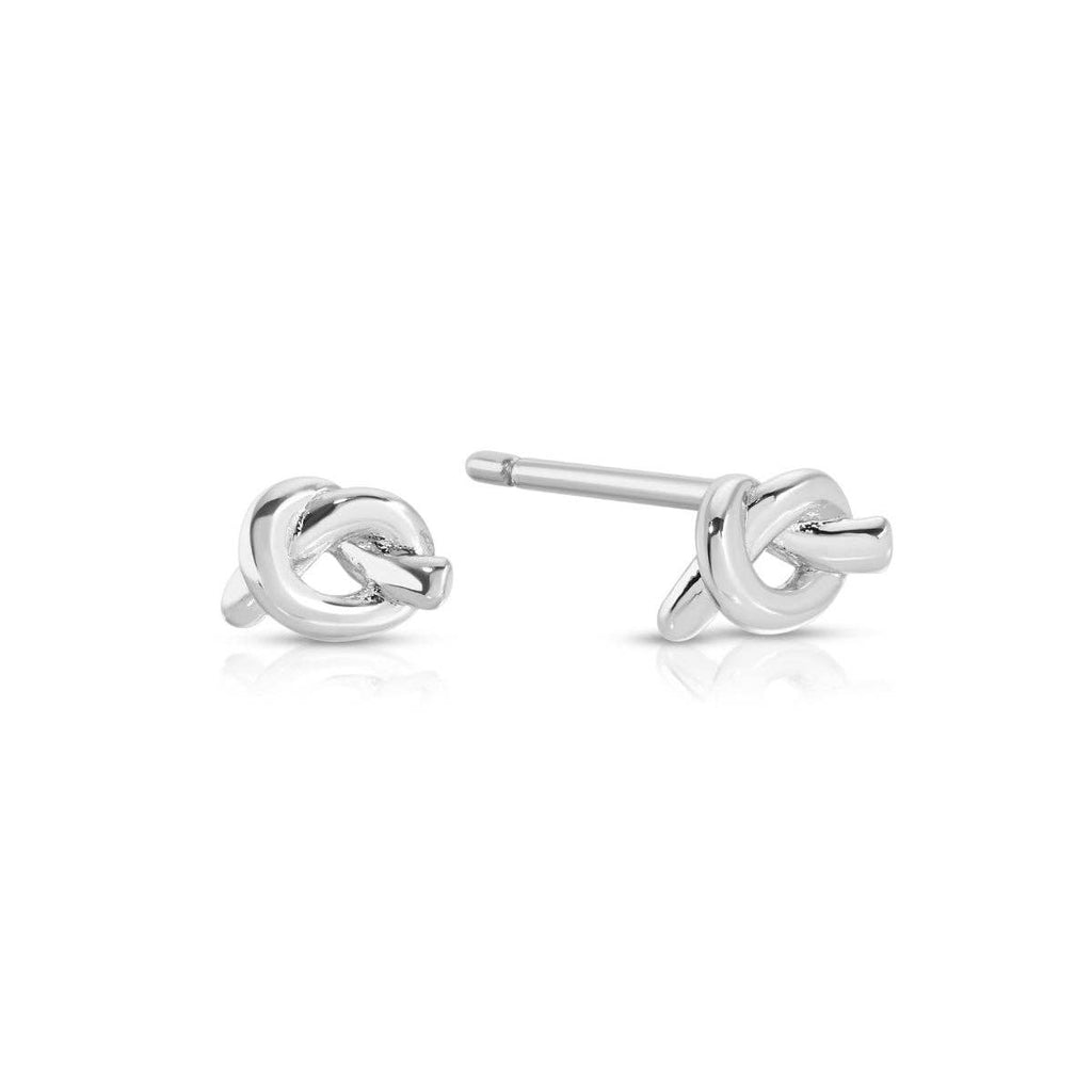 Splendid Iris - Minimalist Knot Studs on Velvet Tag