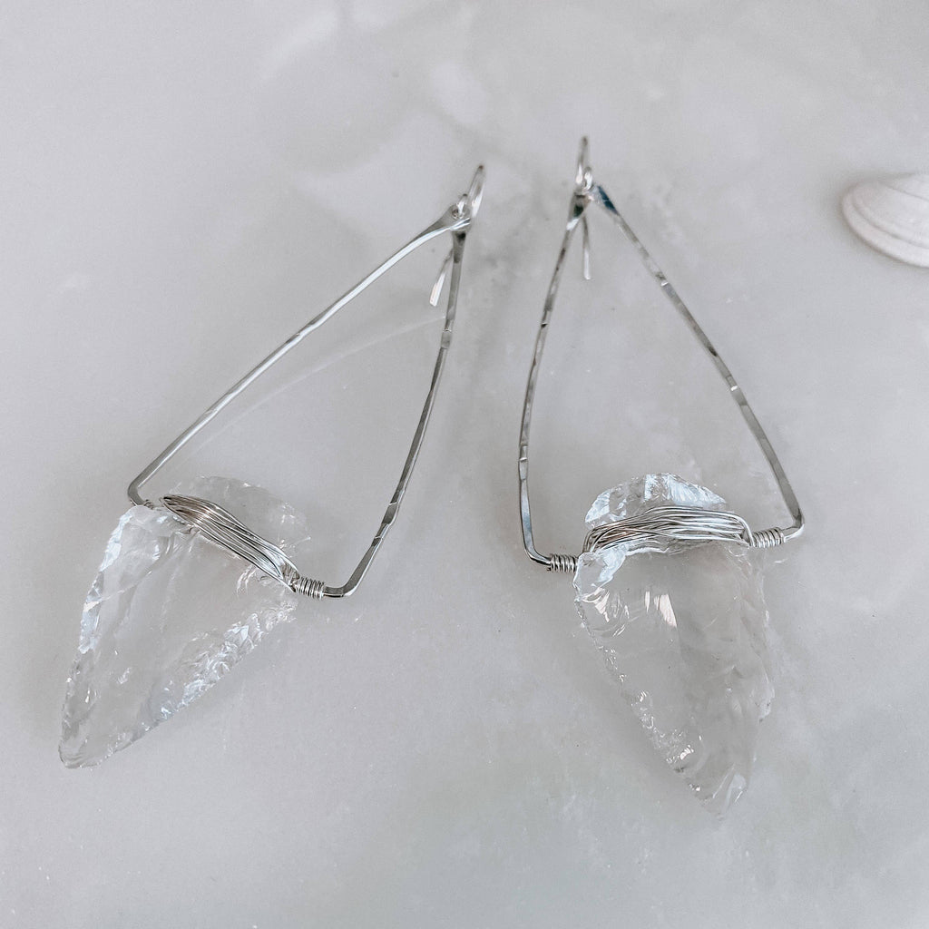 Derive Jewelry - Nala Quartz Crystal Arrowhead Earrings