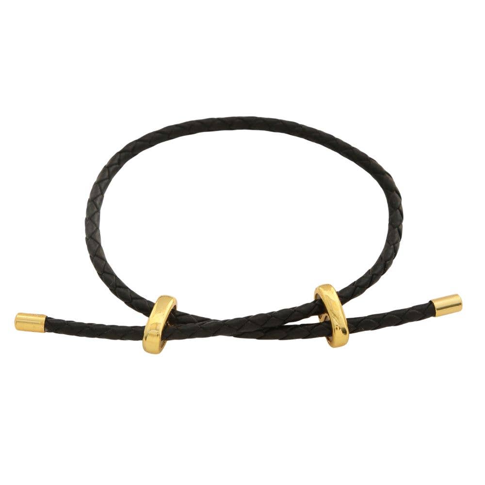 JOIA ACCESSORIES - CRISS CROSS PU LEATHER BRACELET, B 4841