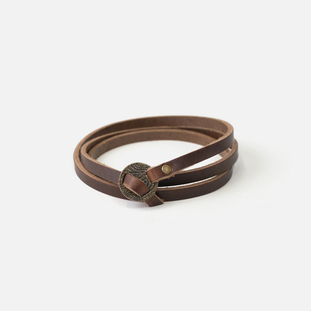 Range Leather Co. - Full-Grain Leather Whitney Wrap Bracelet - USA Made