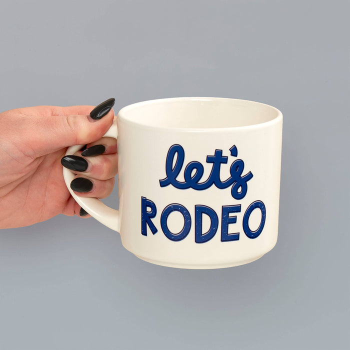 Callie Danielle - Let's Rodeo Ceramic Mug - Cream