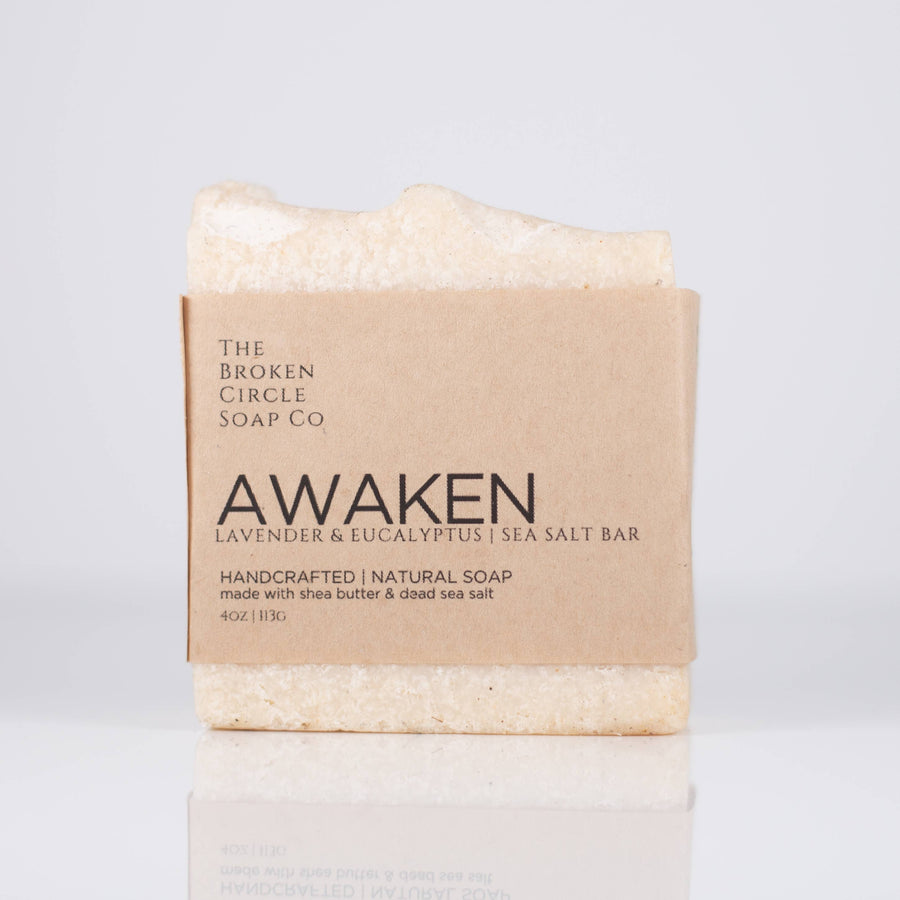 The Broken Circle Soap Co - Awaken (Lavender & Eucalyptus)  | Vegan Soap | Sea Salt Bar