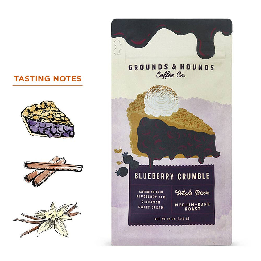 Grounds & Hounds Coffee Co. - Blueberry Crumble Flavored Coffee