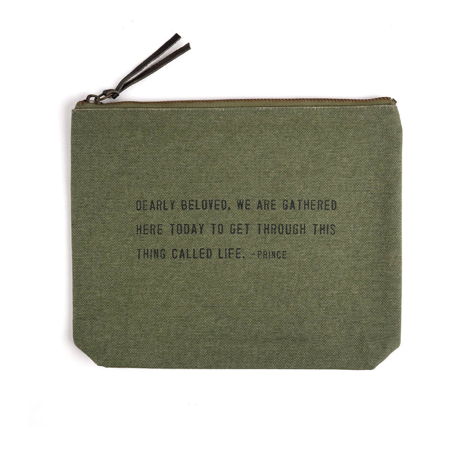 Sugarboo & Co - Dearly Beloved Canvas Zip Bag- Rosemary