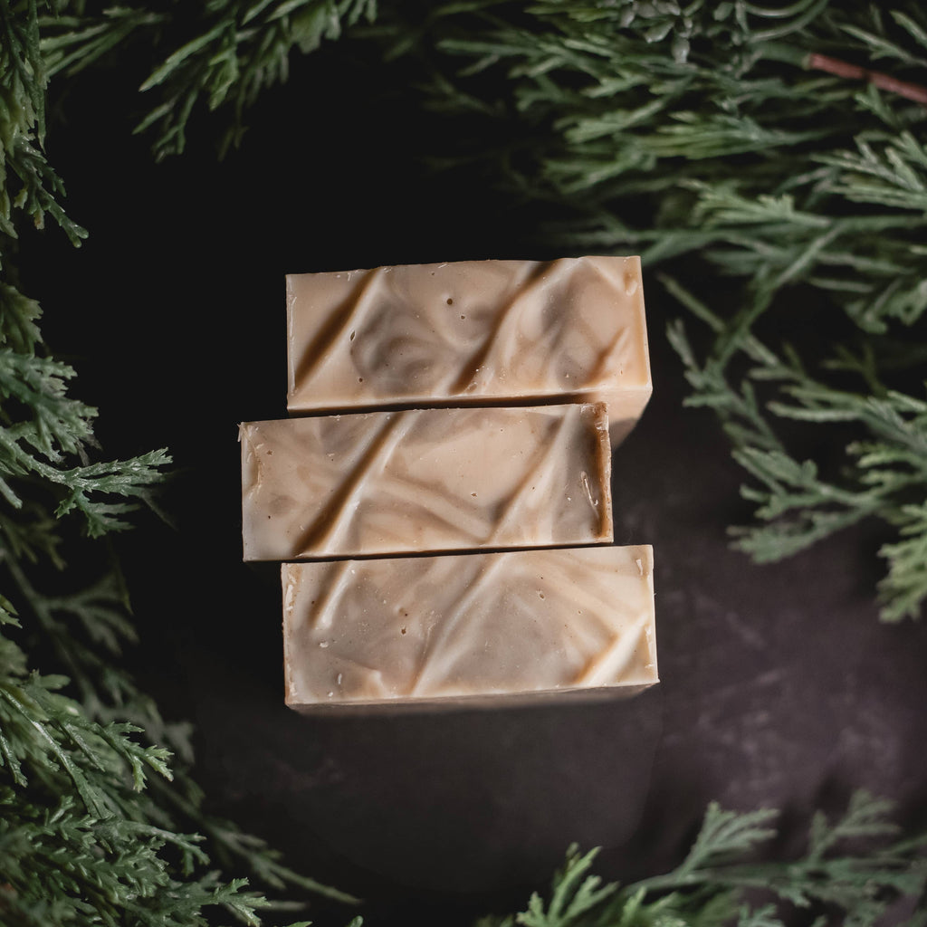 The Broken Circle Soap Co - Frosted Forest Artisan Soap – Pine, Cedar & Fir Needle Bar for Refreshing Winter Skin