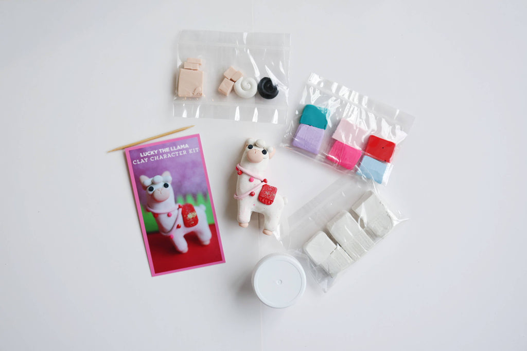 The Make Station | DIY Clay Kits - Llama DIY Polymer Clay Kit | Arts & Craft Kit