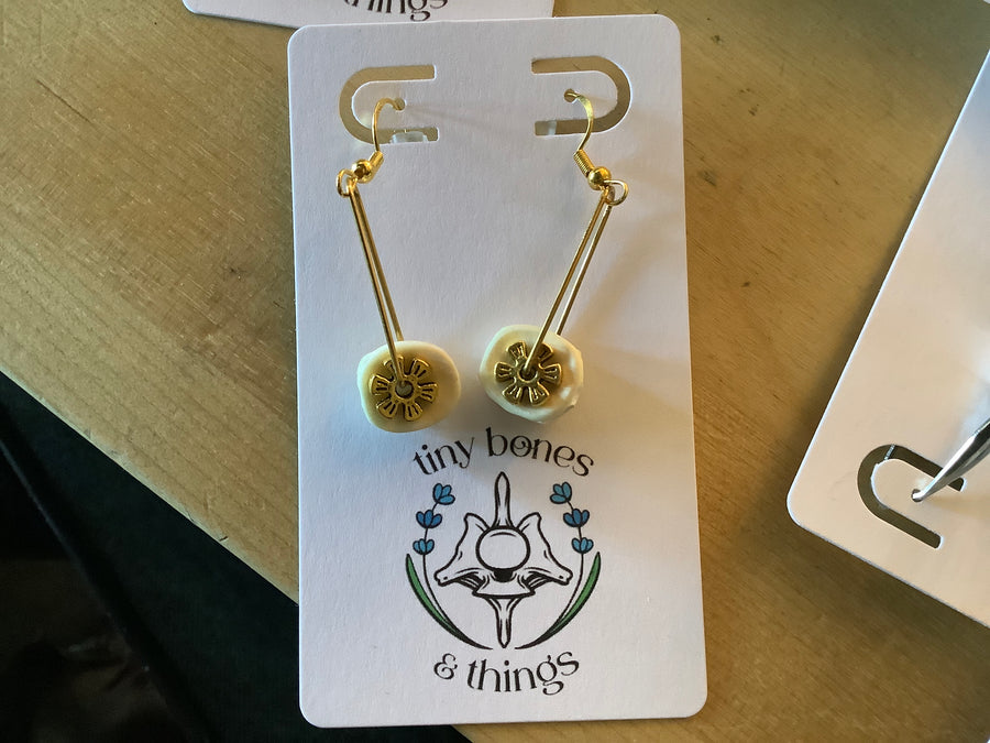 Dangling gold fish bone tiny bones 6/16/26