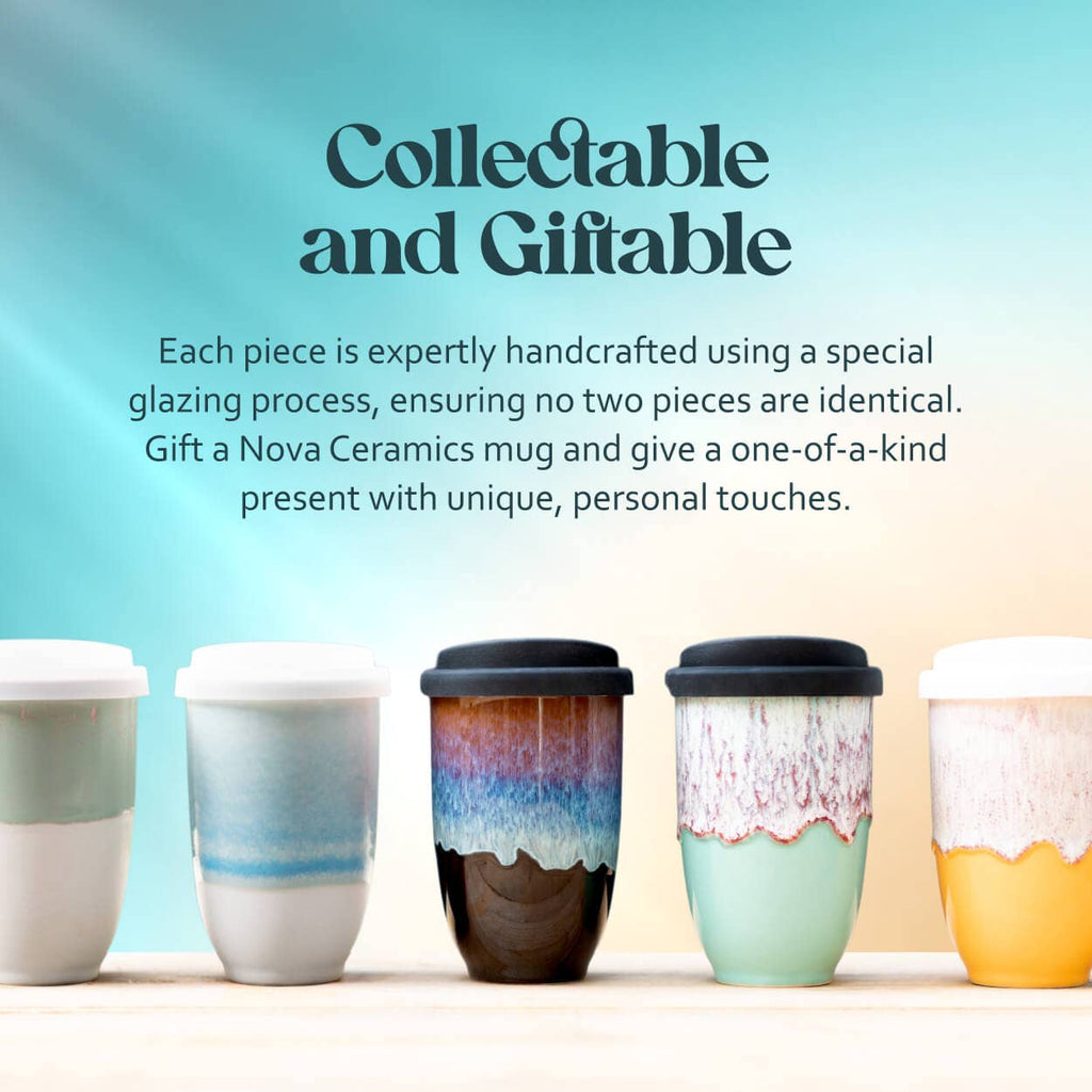 Nova Ceramics Travel Mugs - Pluto Ceramic Travel Cup 12oz | Coffee Cups Ceramic
