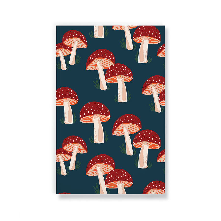 Navy Mushrooms Layflat Journal Notebook