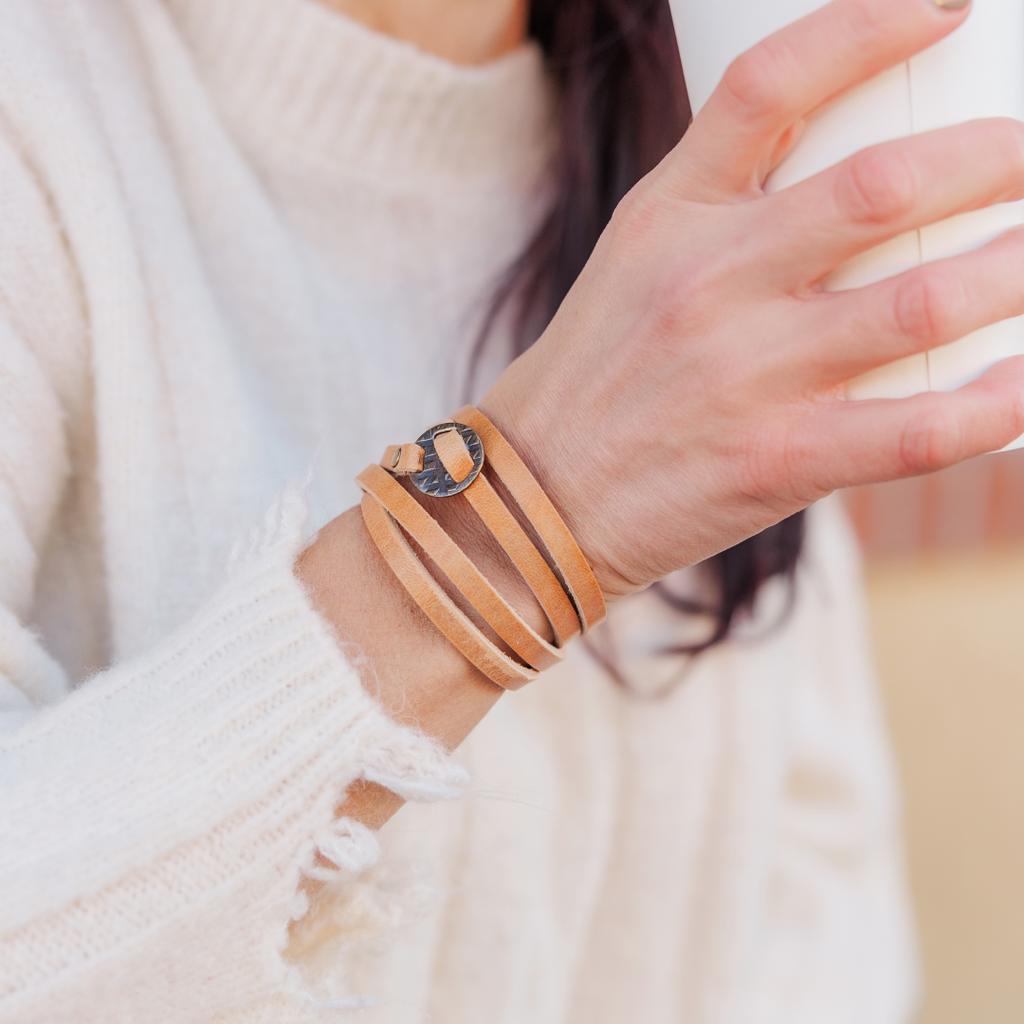 Range Leather Co. - Full-Grain Leather Whitney Wrap Bracelet - USA Made