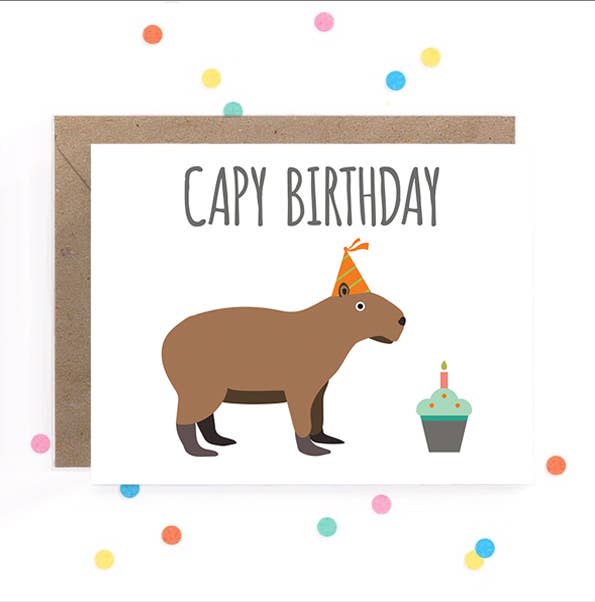 Mr. Sogs - Capy Birthday Notecard