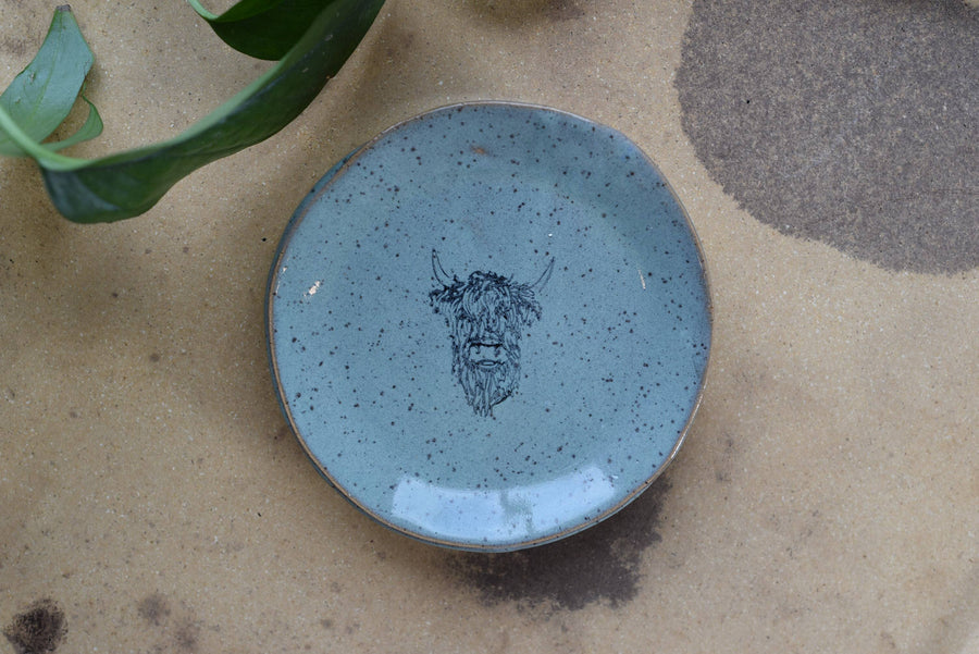 Mud & Maker - Mini Plate - Highland Cow | Hairy Coo | Scotland Cow