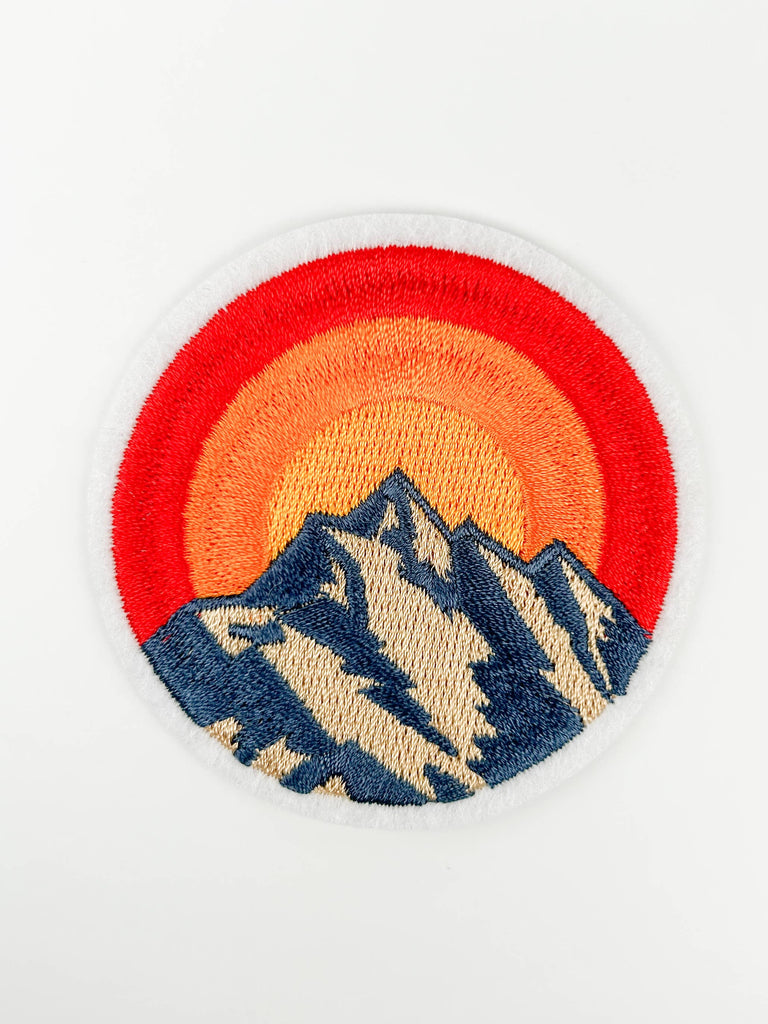 Field Trip Threads - Embroidered Mountain Iron On Sew On Patch