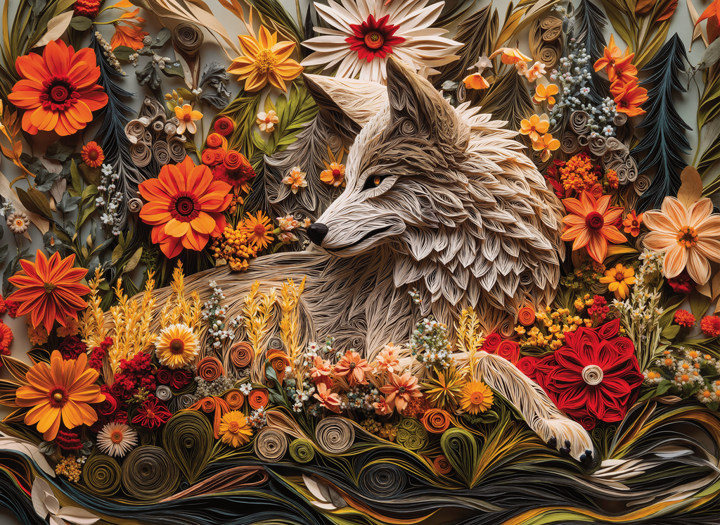 Final Piece Puzzles - No. 15 - Wildflower Wolf