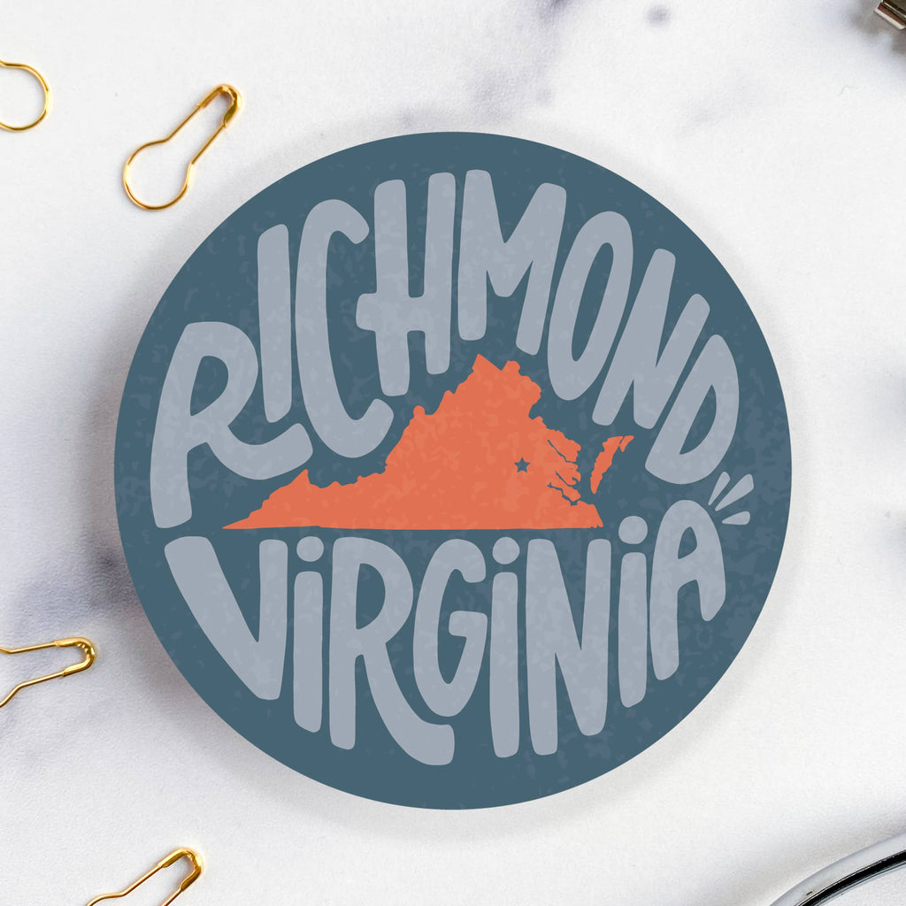 Billie Claire Illustration (Handmade) - Custom City-Specific Round Stickers