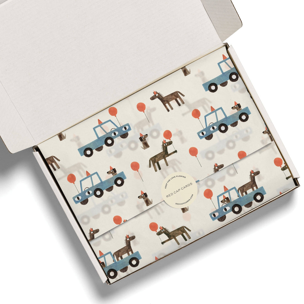 Red Cap Cards - Your Farm tissue paper