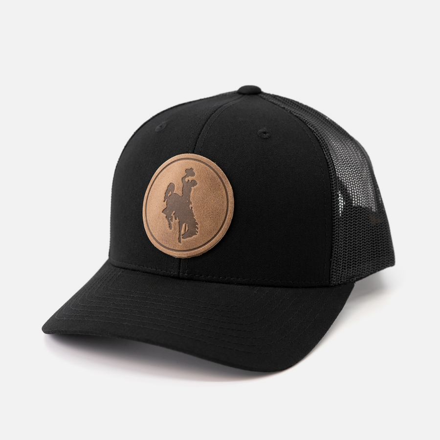 Range Leather Co. - Steamboat Hat - University of Wyoming Leather Patch Hat