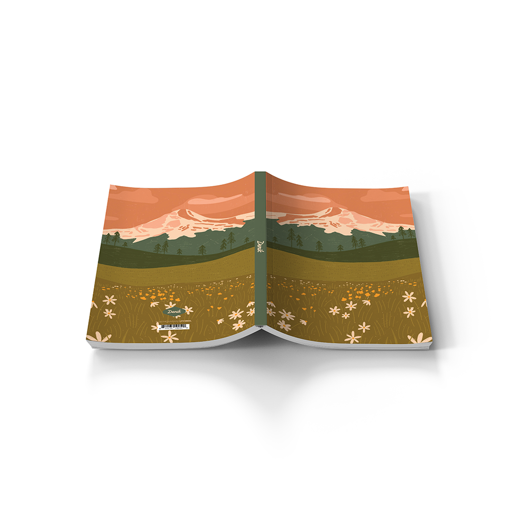 Denik - Rosy Mountain  Soft Touch Classic Layflat Notebook LFC1883L