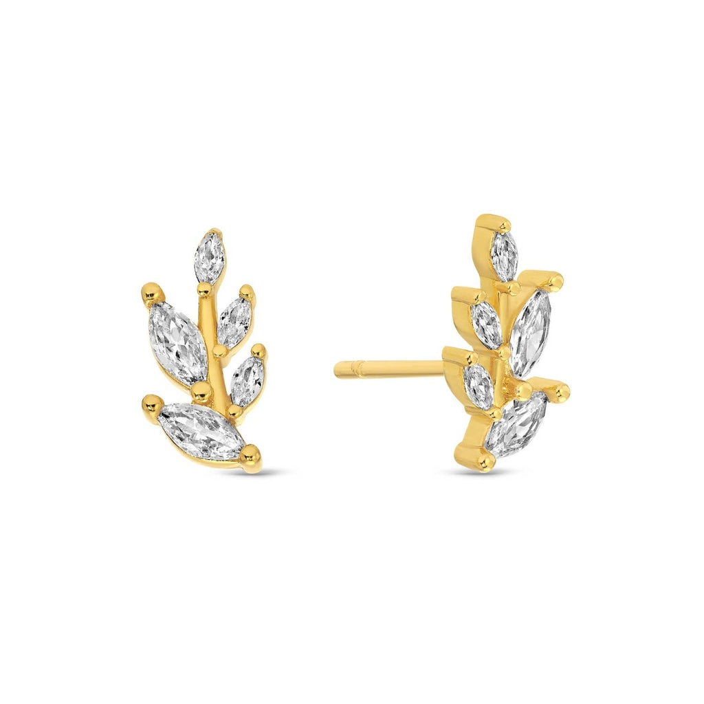 Splendid Iris - Leaf Studs On Velvet Gift Tag