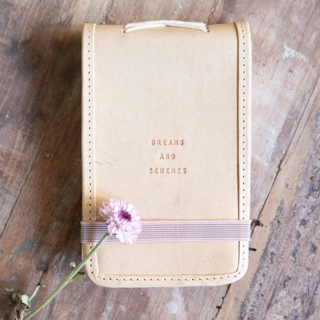 Sugarboo & Co - Dreams And Schemes Mini Signature Leather Journal - Honey