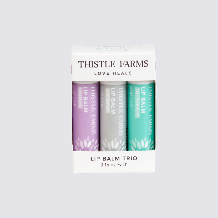 Thistle Farms - Lip Balm Trio Set | Lavender, Tea Tree Mint, Unscented