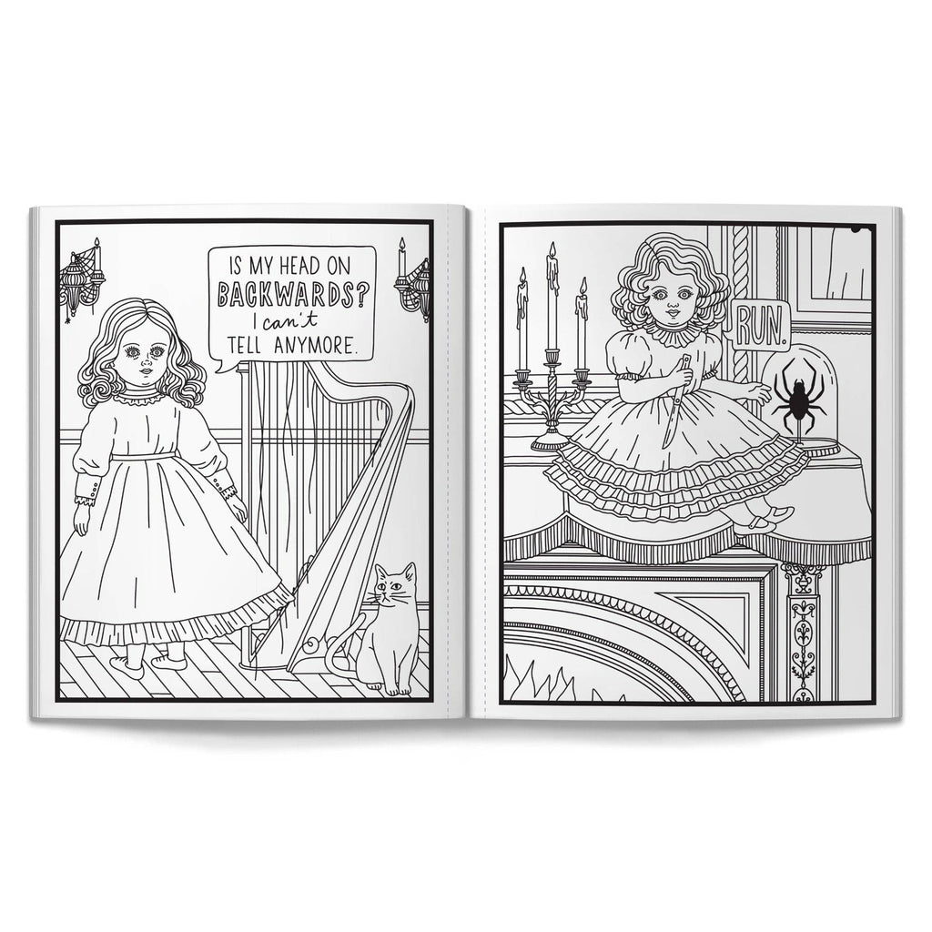 Chronicle Books - Brass Monkey Haunted Dolls Coloring Book