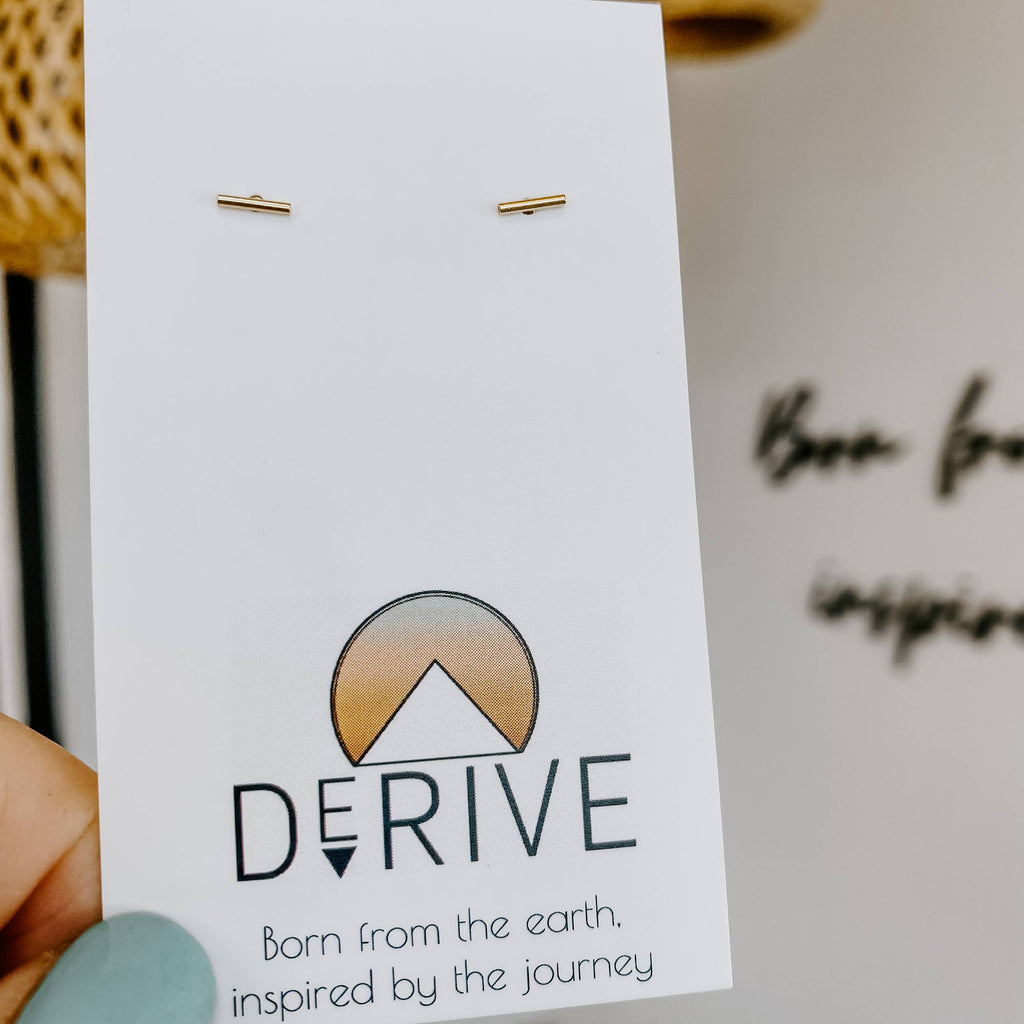Derive Jewelry - Mini Bar Stud Earrings