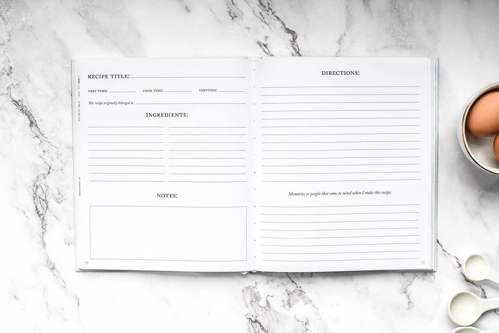 Duncan & Stone Paper Co. - Family Recipe Book & Keepsake Journal | Christmas Gift