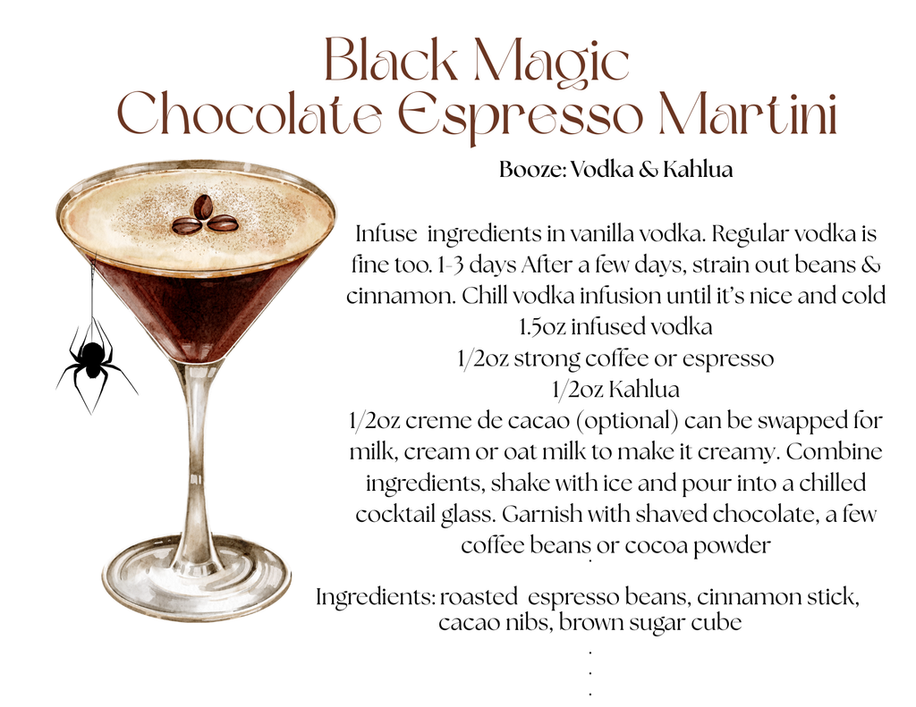 Raven & Rose Apothecary - Black Magic Chocolate Espresso Martini Infusion Kits