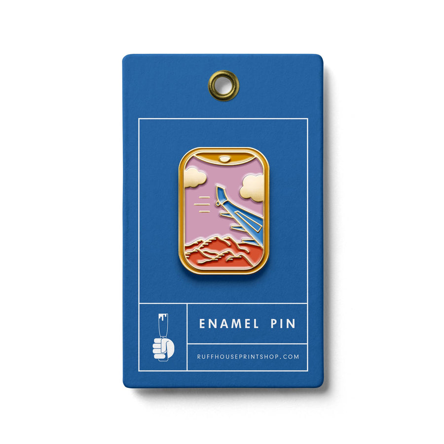 Ruff House Print Shop - Airplane Views Enamel Pin