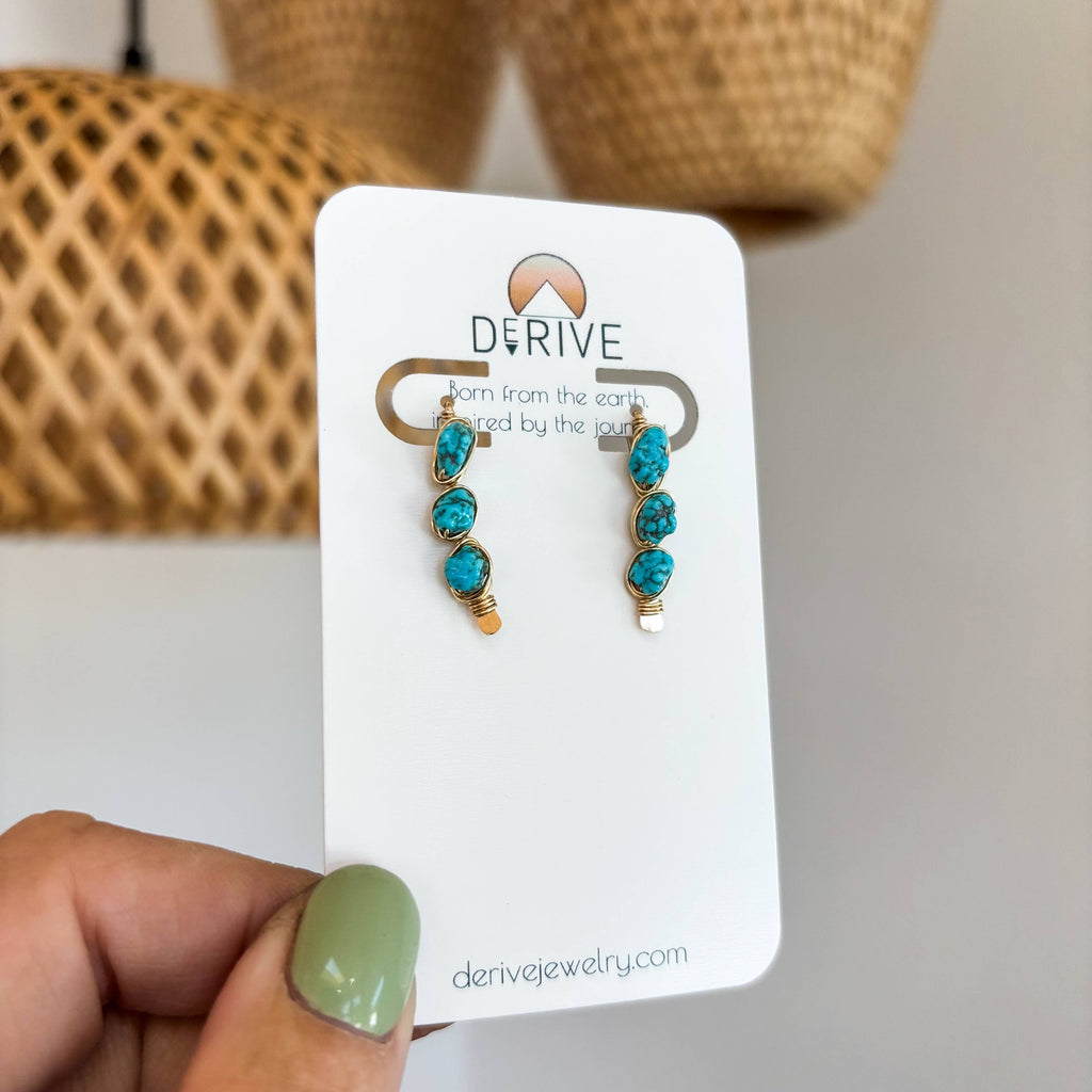 Derive Jewelry - Kingman Turquoise Ear Climbers