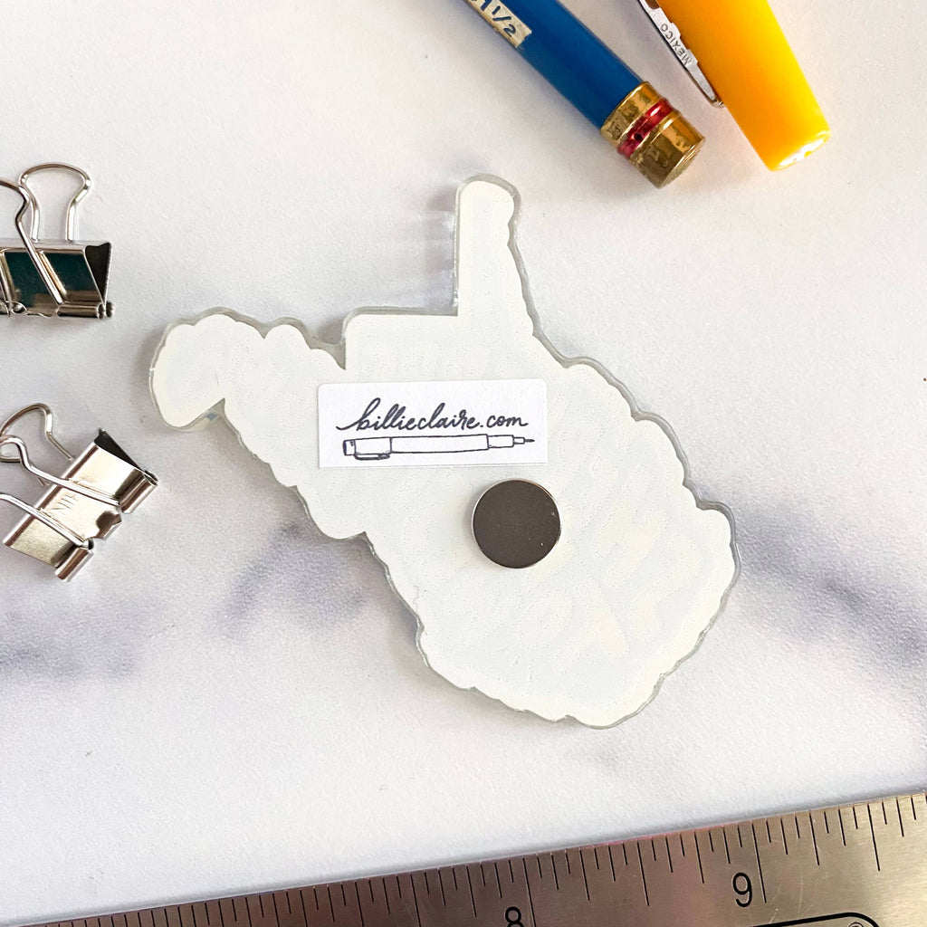 Billie Claire Illustration (Handmade) - Custom City-Specific Acrylic Magnets - Multiple Colors