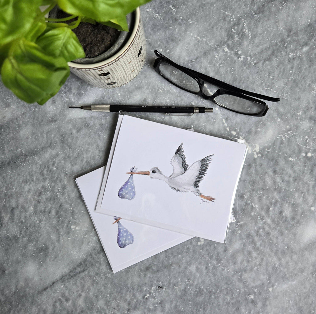 Julie Norkus - Note Card - Stork