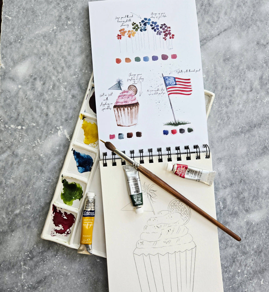 Julie Norkus - Watercolor Workbook, Spiral Bound 12 Months of Watercolor
