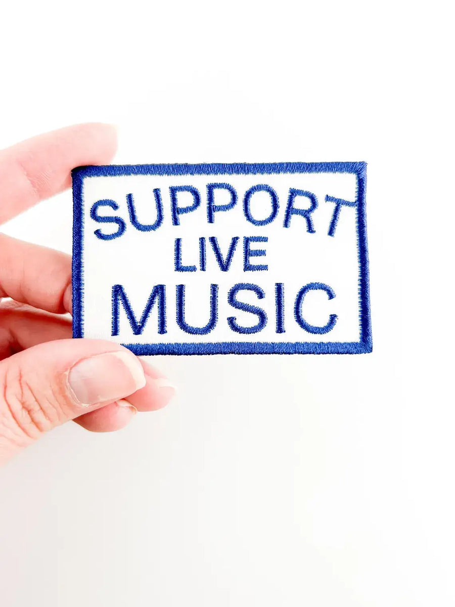 Field Trip Threads - Support Live Music Embroidered Iron On Patch, Trucker Hat