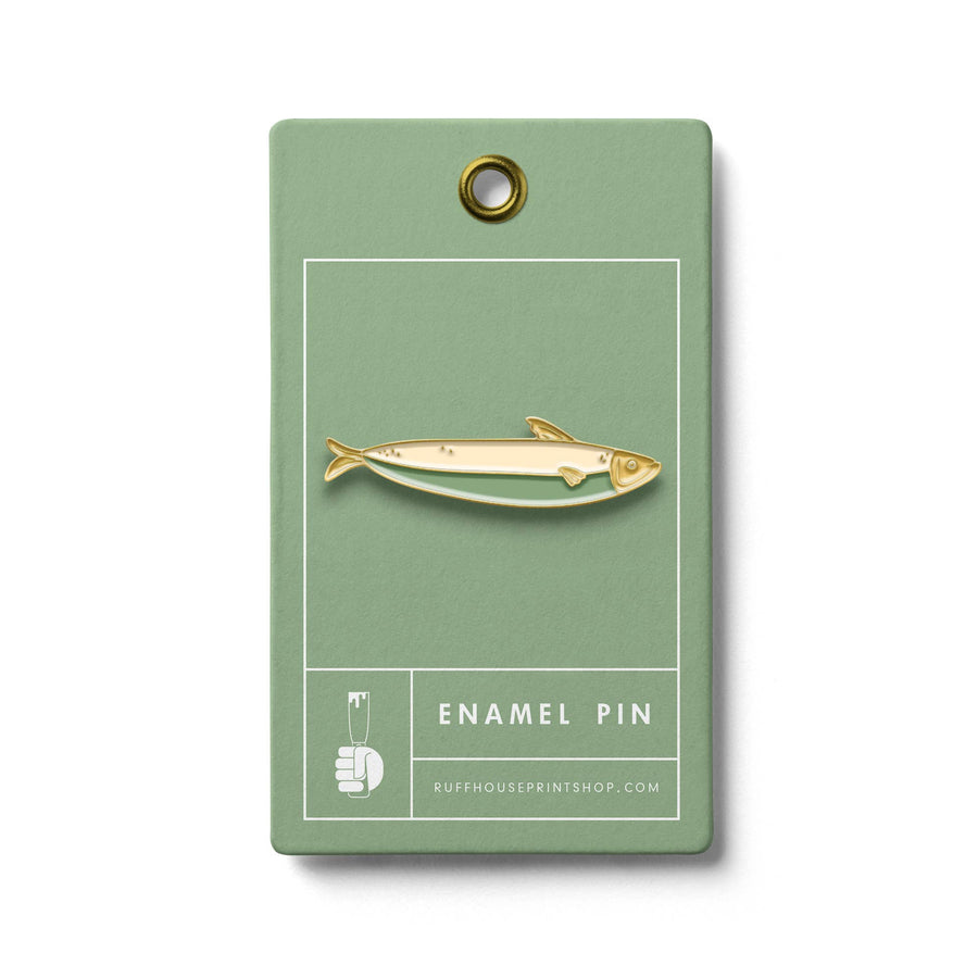 Ruff House Print Shop - Here Fishy Enamel Pin