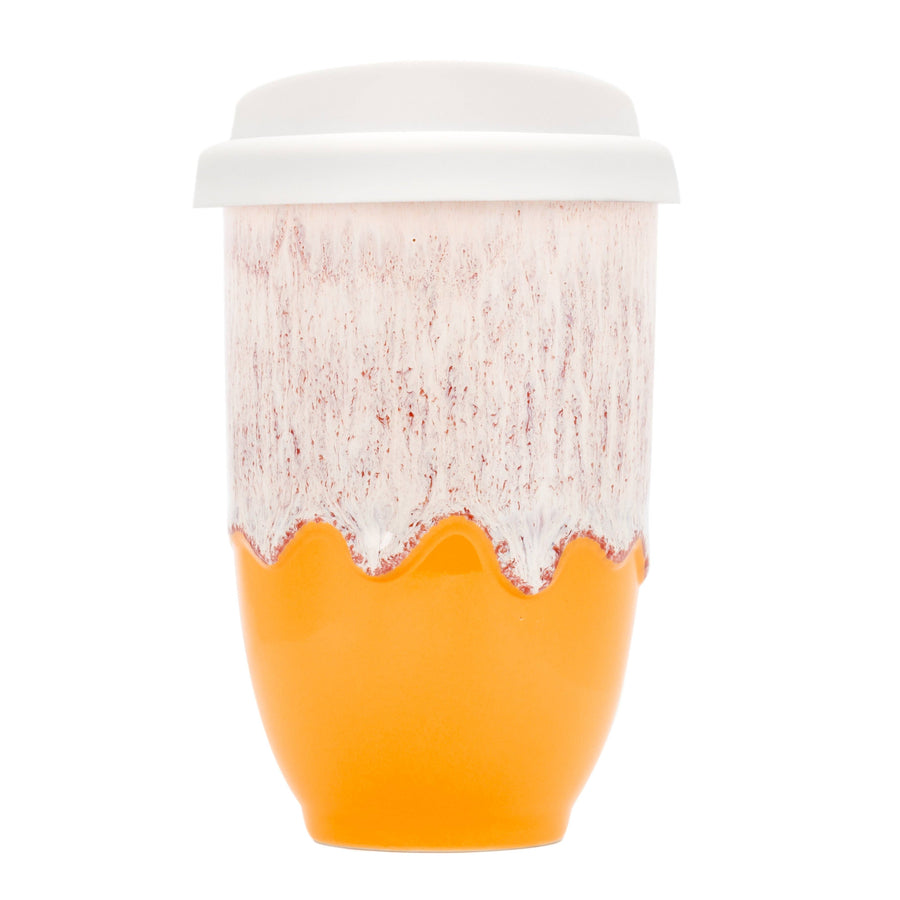 Nova Ceramics Travel Mugs - Grapefruit 12oz Ceramic Travel Mug – Coffee Shop Essentials