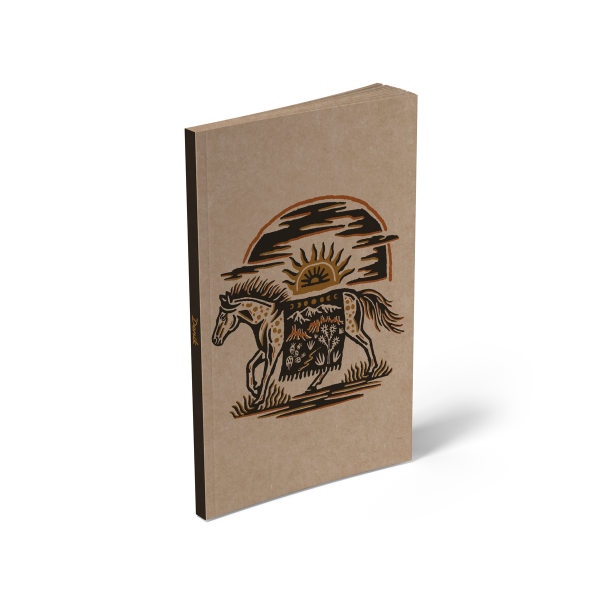 Denik - RaycoDesign — Western Horse Kraft Layflat Notebook KLC2316KL