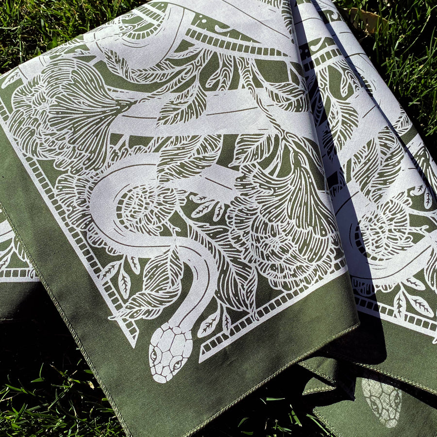 Kate O'Hara - Fern Floral Snake Bandana