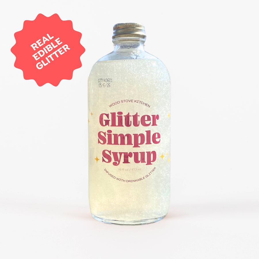 Glitter Simple Syrup, 16 fl oz with Edible Glitter