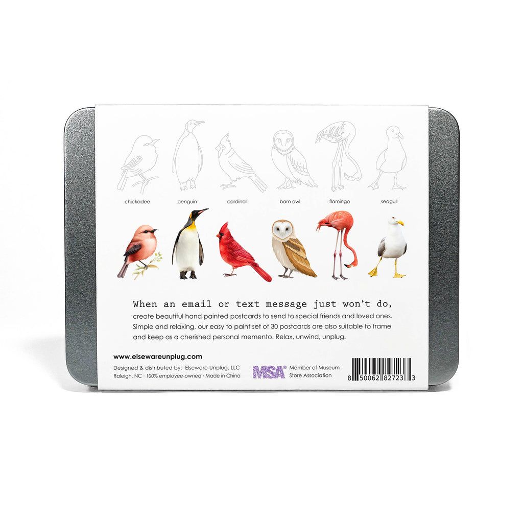 elseware unplug - Coloring Postcards w/ 6 Bird Designs (30cards) Stationary