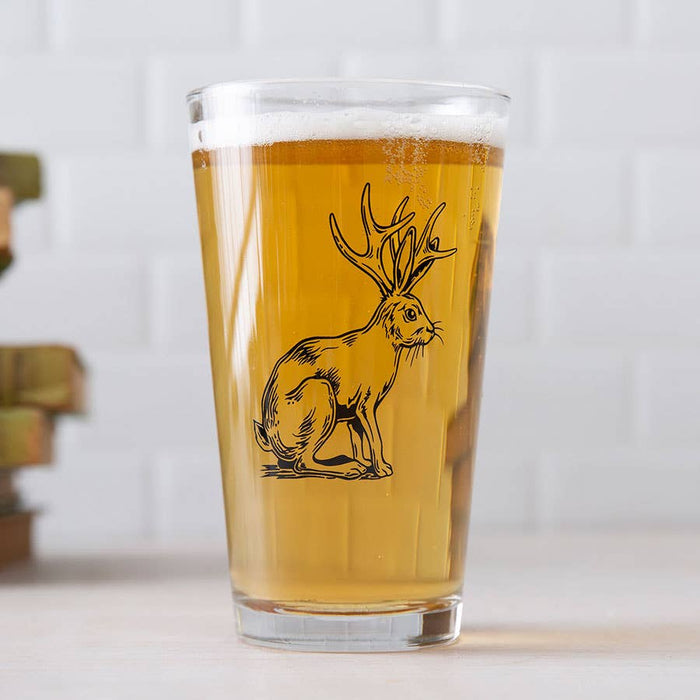 Jackalope Pint Glass