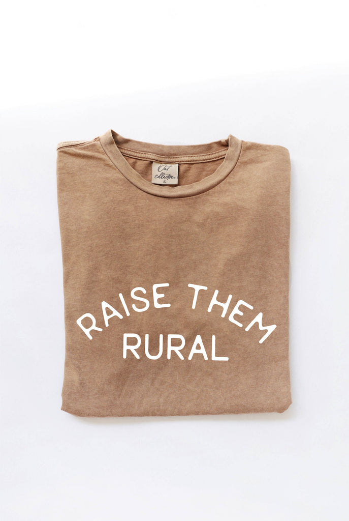 OAT COLLECTIVE - RAISE THEM RURAL Mineral Washed Graphic Top