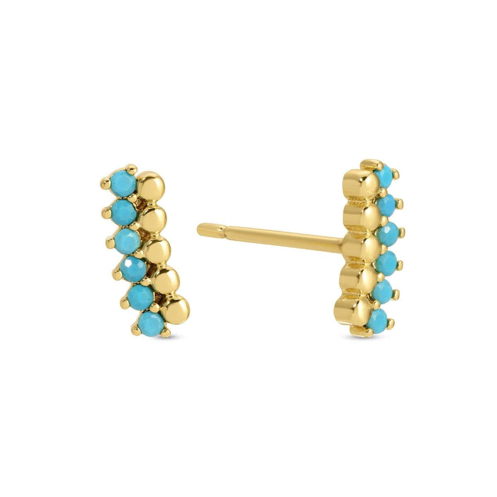 Splendid Iris - Delicate Dots & CZ Studs On Velvet Tag